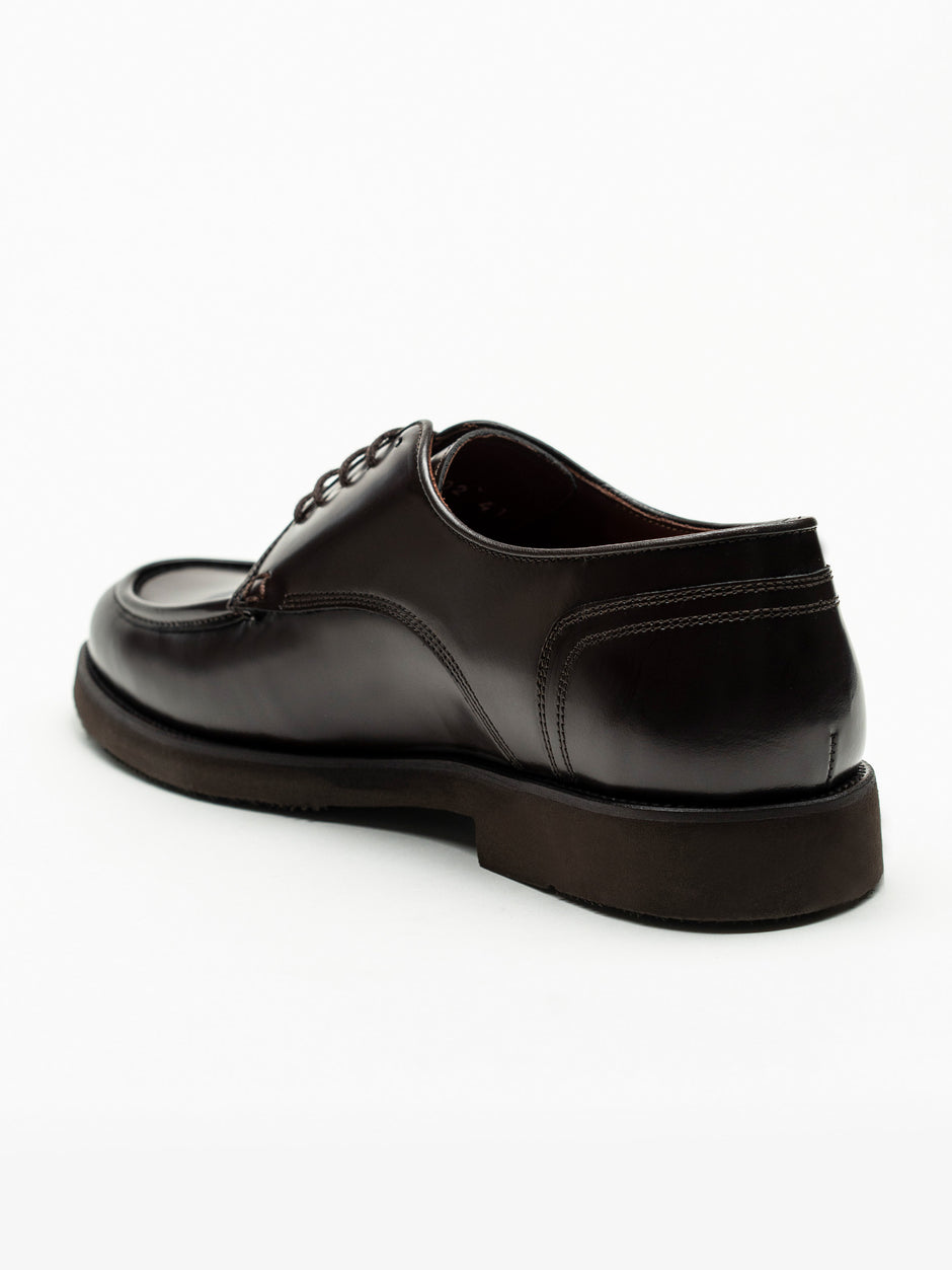Pantofi Barbati Derby Piele Naturala Maro Închis BMan0426 (6)