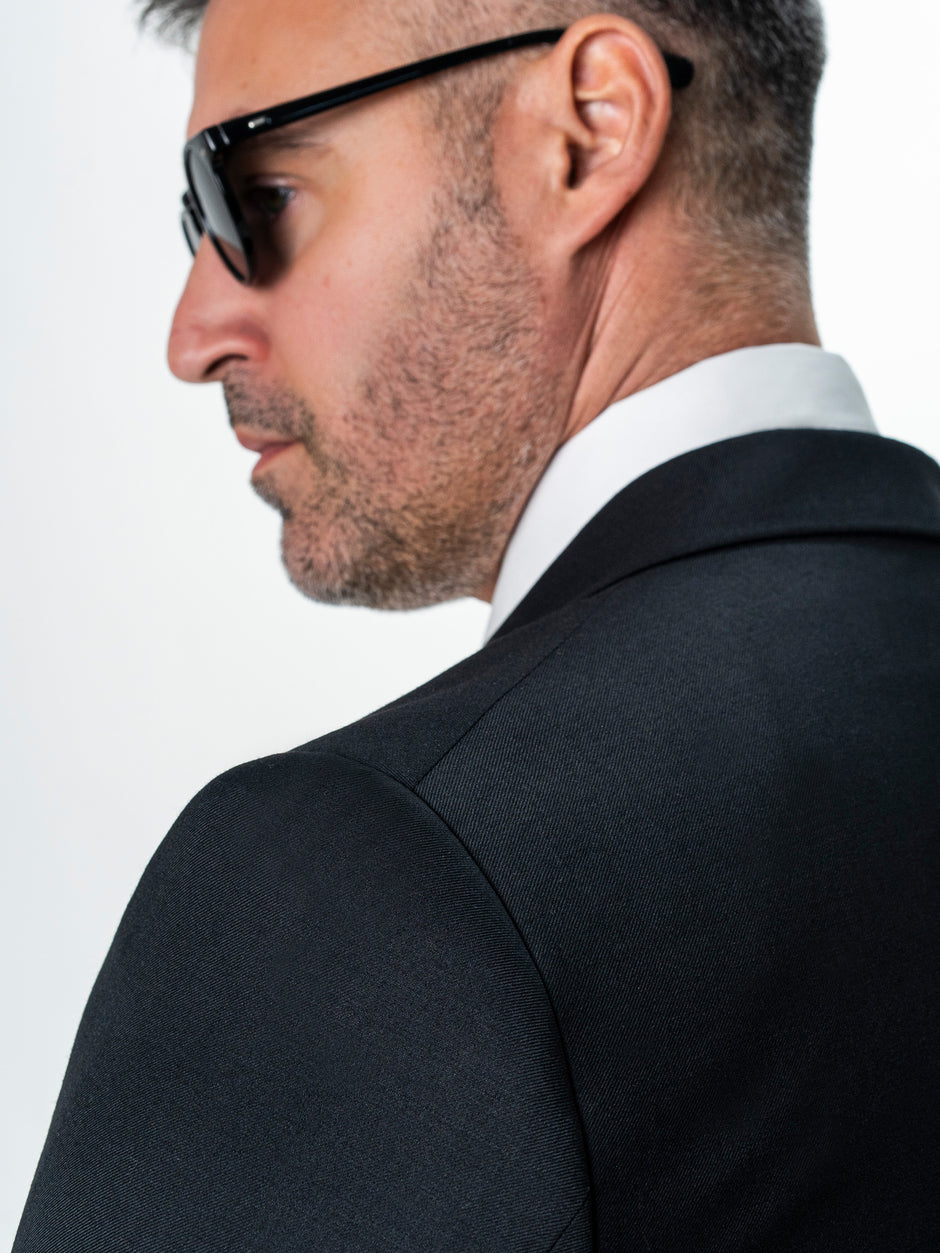 Costum Barbati Negru Clasic 100% Lana Vitale Barberis BMan0001 (7)