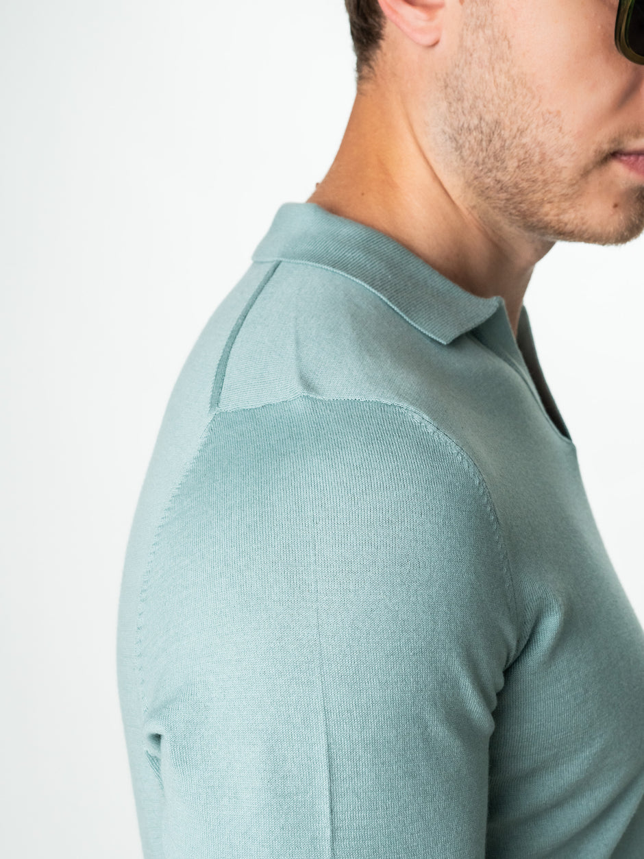 Tricou Verde Menta Bărbați Polo Modern Vară  Din Bumbac BMan286 (6)