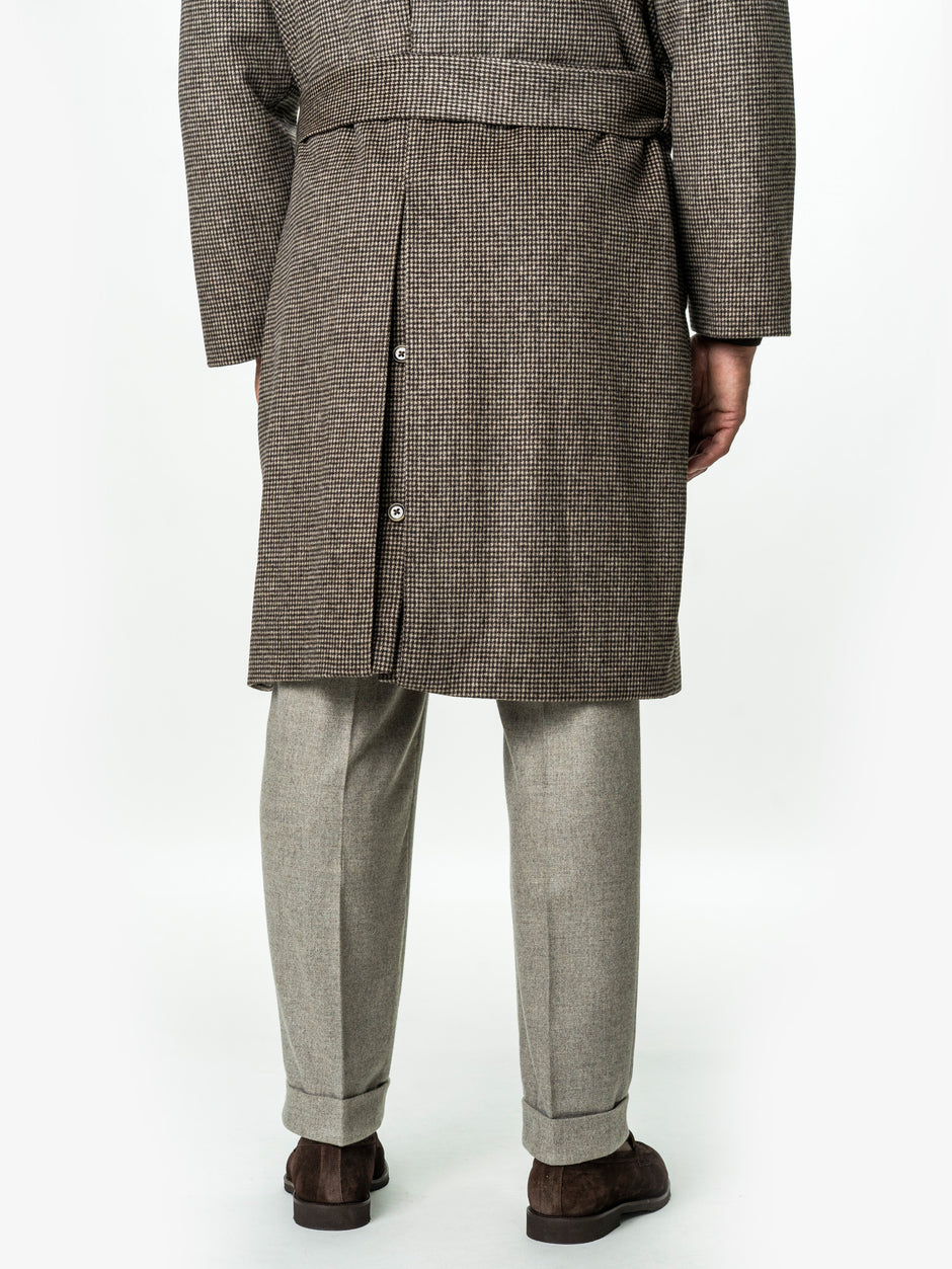 Palton Barbati Iarna Maro 100% Lana Houndstooth BMan0005 (11)