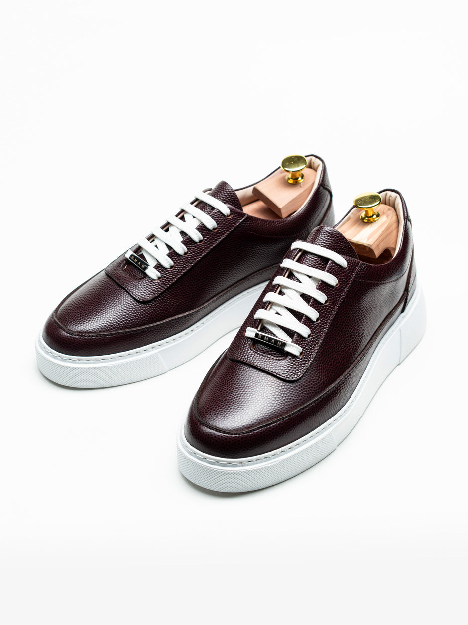 Pantofi Casual Barbati Bordo Sneakers 100% Piele Naturala Bman0383 (4)