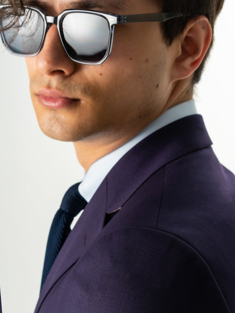 Costum Bărbați Mov Elegant De Vară Croială Modern Fit BMan0016 (9)