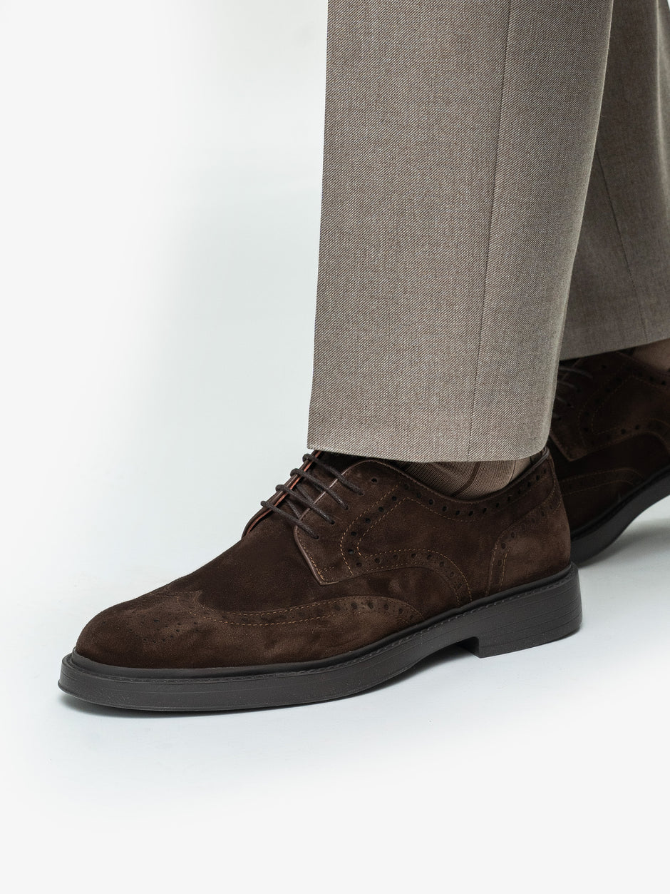 Pantaloni Eleganti Barbati Bej Din Lana Pentru Toamna BMan0103 (7)