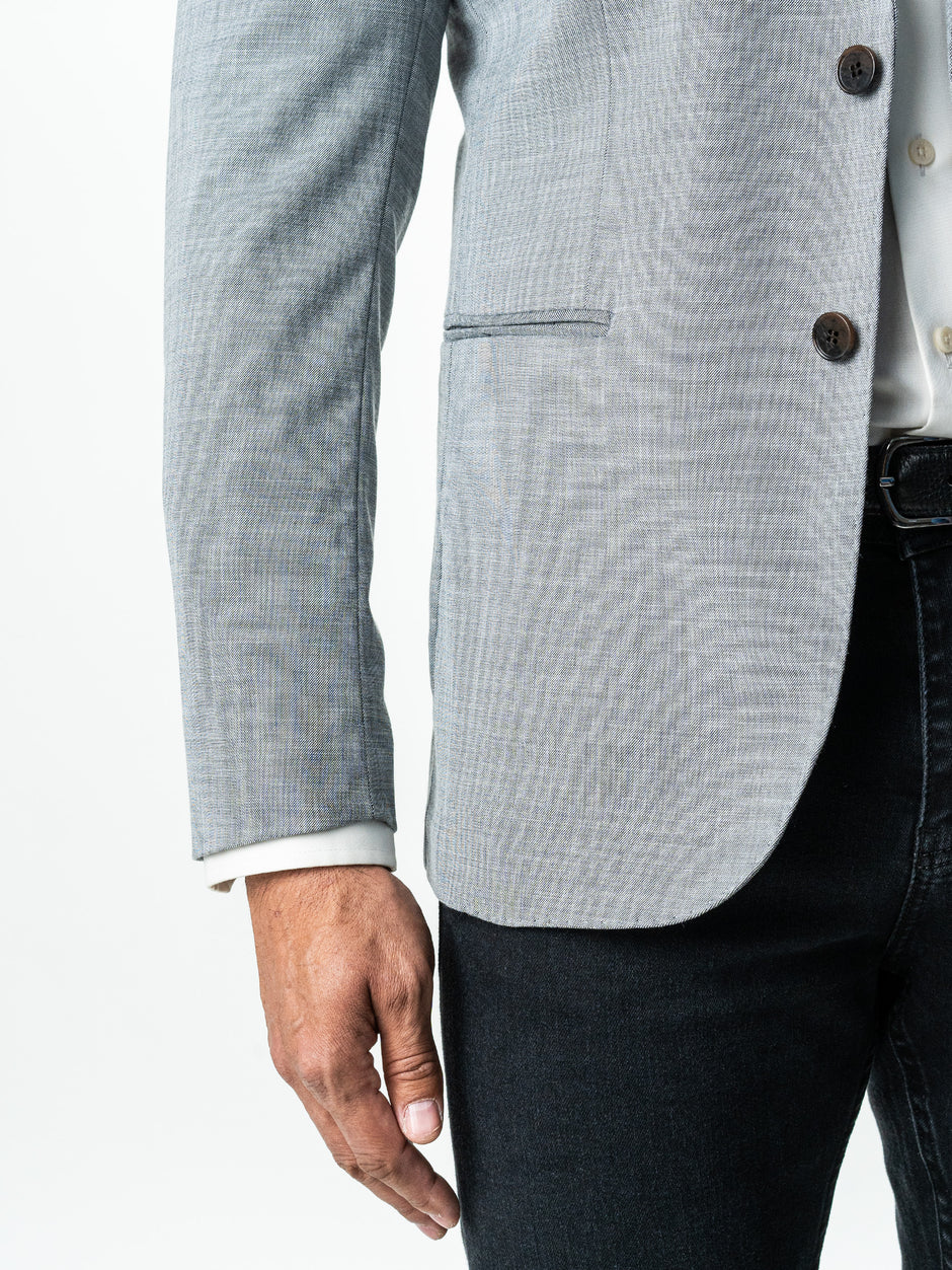 Sacou Gri Barbati Smart Casual Din Bumbac Cu Lana All Season BMan0036 (8)