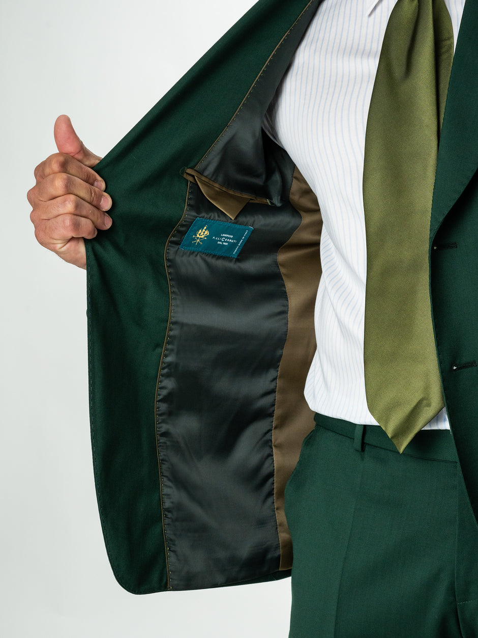 Costum Elegant Verde Barbati Lana Lanificio Cerruti Super110 BMan0002 (6)