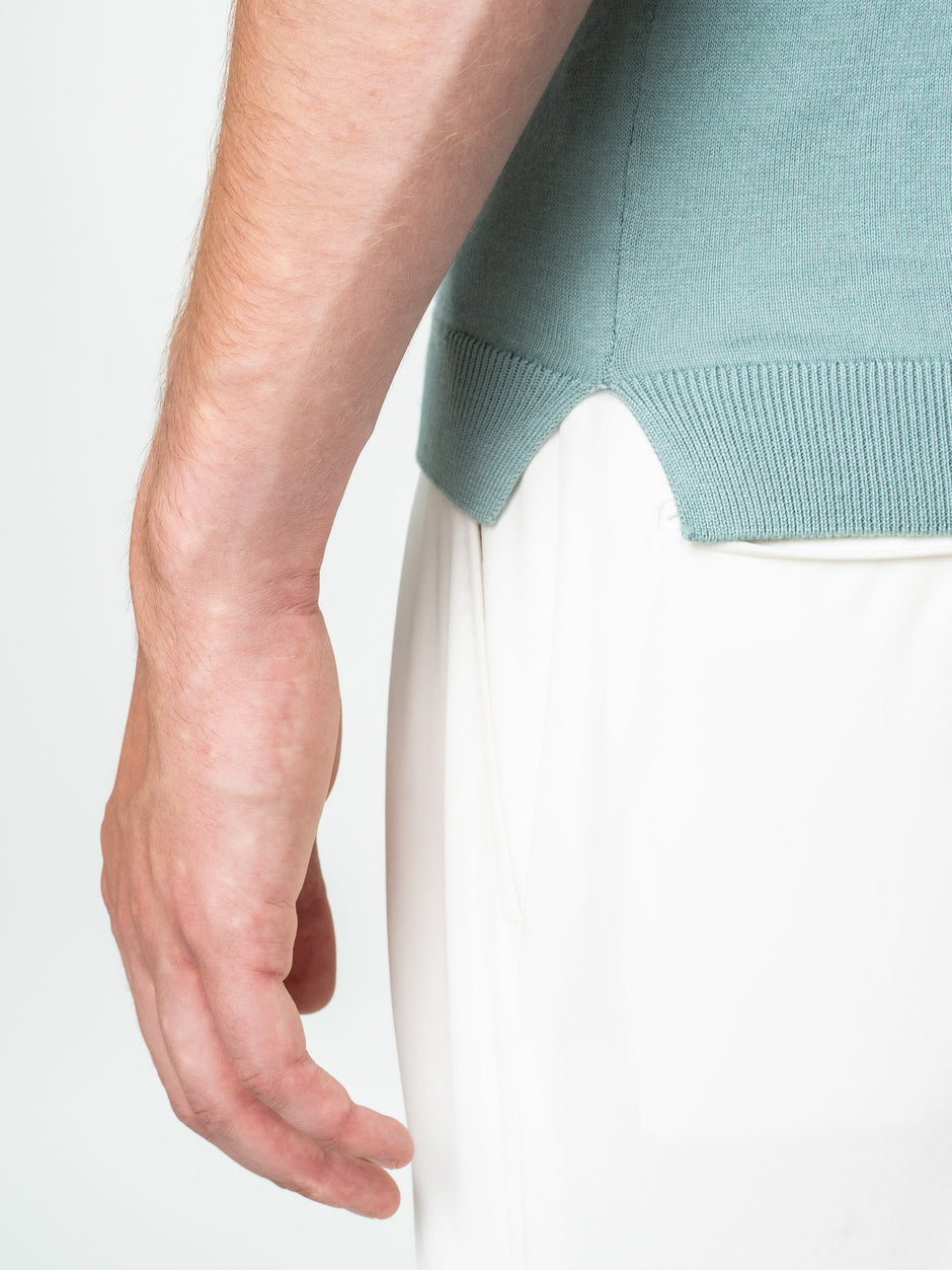 Tricou Verde Menta Bărbați Polo Modern Vară  Din Bumbac BMan286 (4)