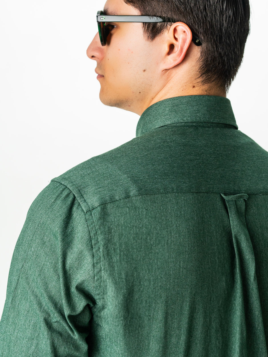 Camasa Barbati Casual Verde Brad Din Bumbac Natural Tip Flanel BMan0037 (7)