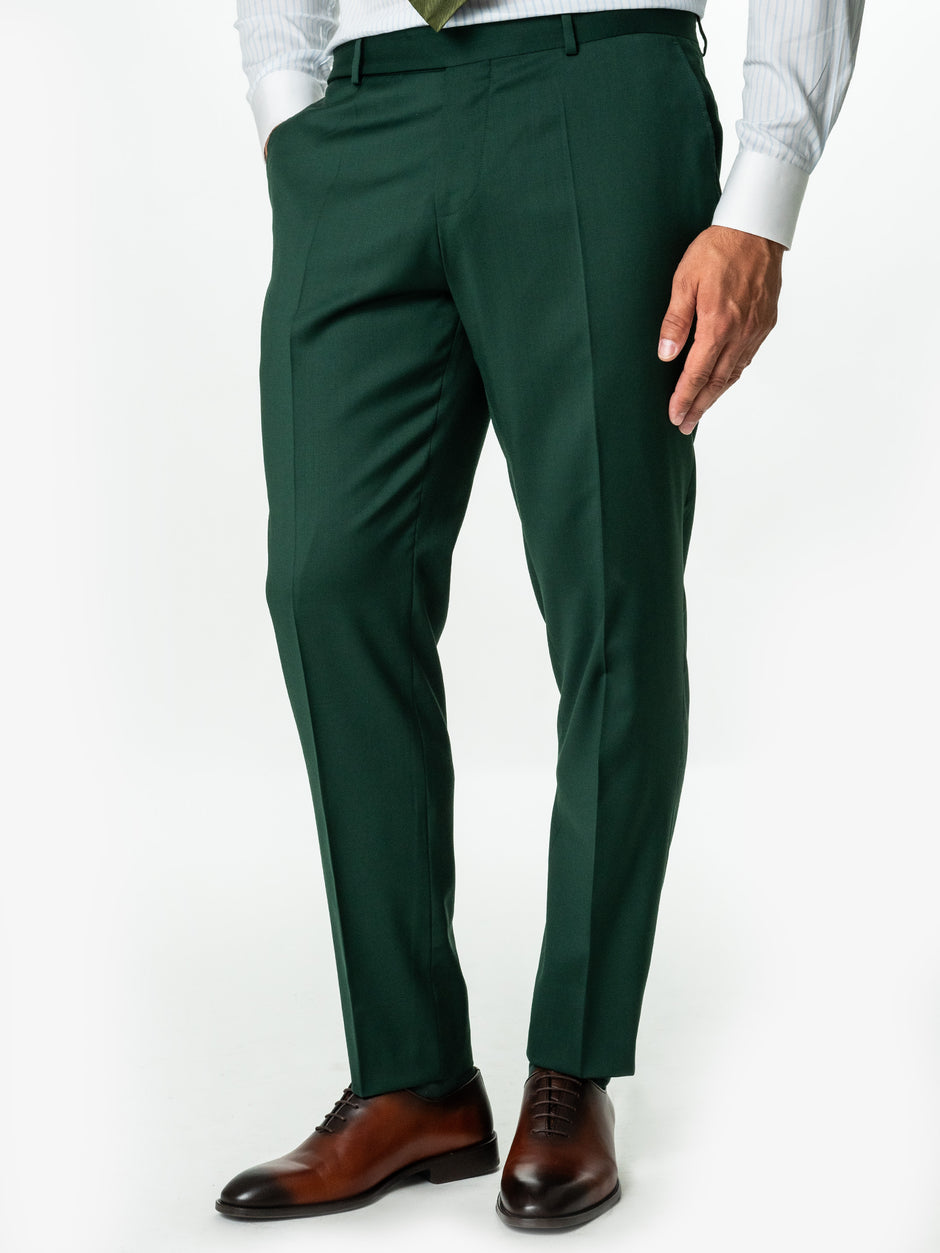 Costum Elegant Verde Barbati Lana Lanificio Cerruti Super110 BMan0002 (7)