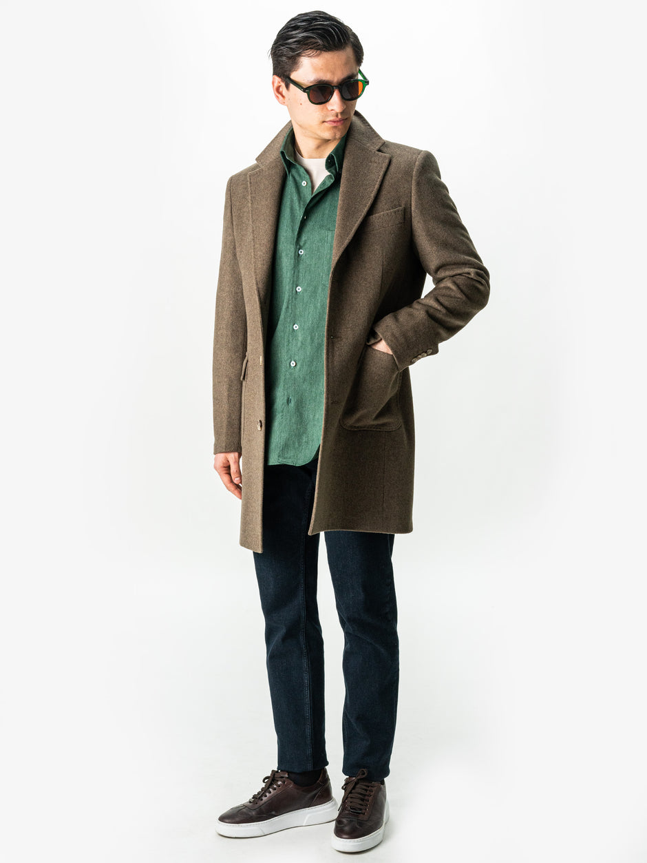 Camasa Barbati Casual Verde Brad Din Bumbac Natural Tip Flanel BMan0037 (2)