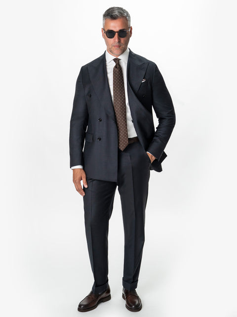 Costum Barbati Gri Inchis 100% Lana Doua Randuri Stofa Vitale Barberis Bman0005