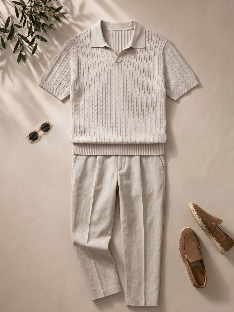 Tinuta Barbati Completa Casual de Vara Driftwood Bman1133 (1)