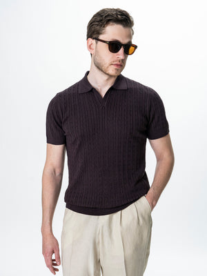 Tricou Polo Maro Cafeniu BMan0106