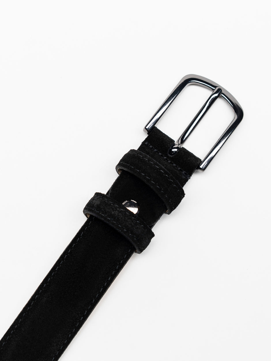 Curea Barbati Neagra Din Piele Intoarsa 3cm BMan115 (2)