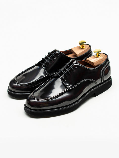 Pantofi Barbati Derby Piele Naturala Bordo Închis BMan0426