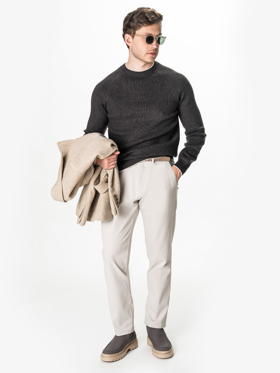 Pulover Gri Antracit Barbati Relaxed Fit BMan0119 (2)