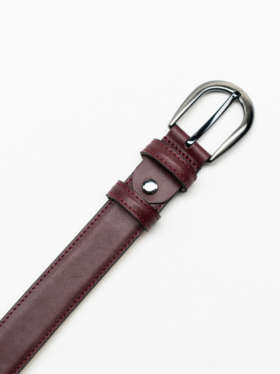 Curea Barbati Bordo Eleganta Din Piele Naturala De Vitel BMan116 (2)