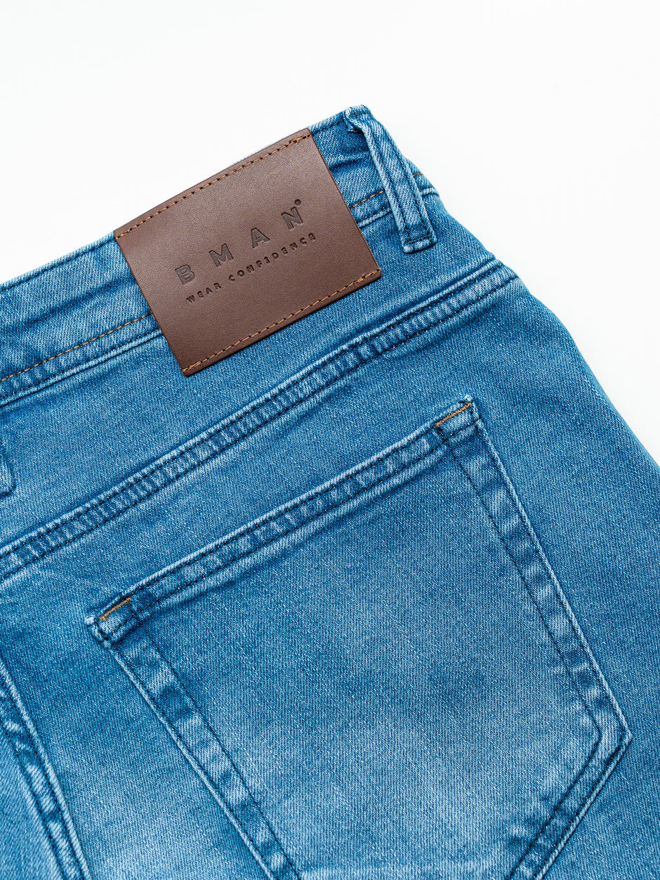 Blugi Barbati Albastru Denim Comfort Fit All Season BMan0005 (12)