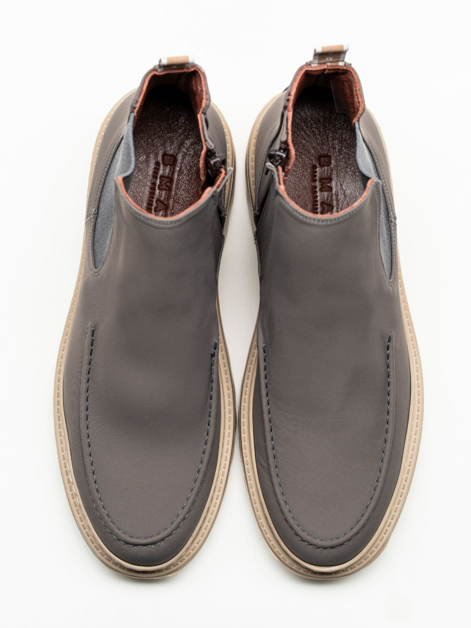 Ghete Barbati Gri Impermeabile Si Interior Din Piele Cu Talpa Din Spuma BMan151 (4)