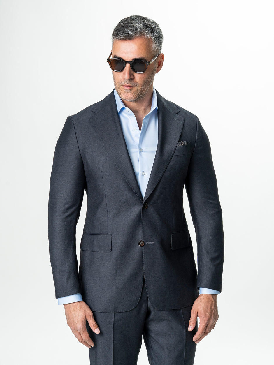Costum Gri Antracit Barbati Elegant Din Lana Sarto BMan0018 (2)