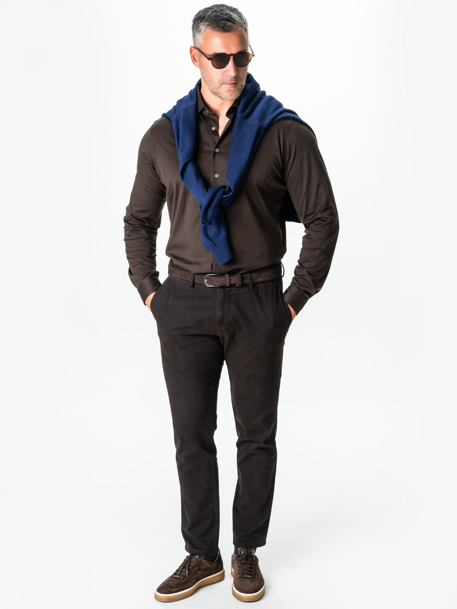 Camasa Casual & Office Barbati Maro Inchis Din Bumbac Organic BMan0052 (11)