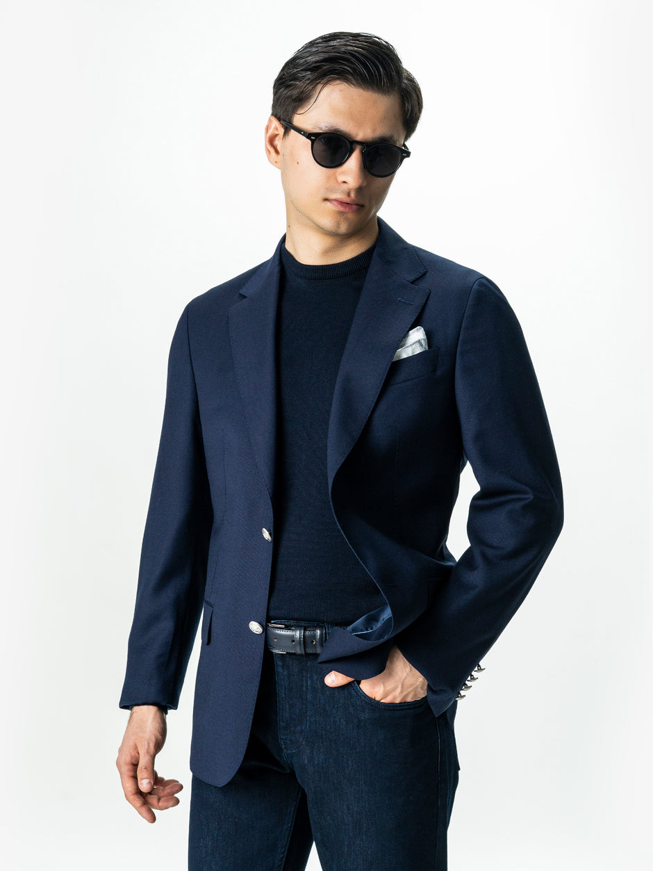 Sacou Barbati Bleumarin All Season 100% Lana Vitale Barberis BMan0059 (4)