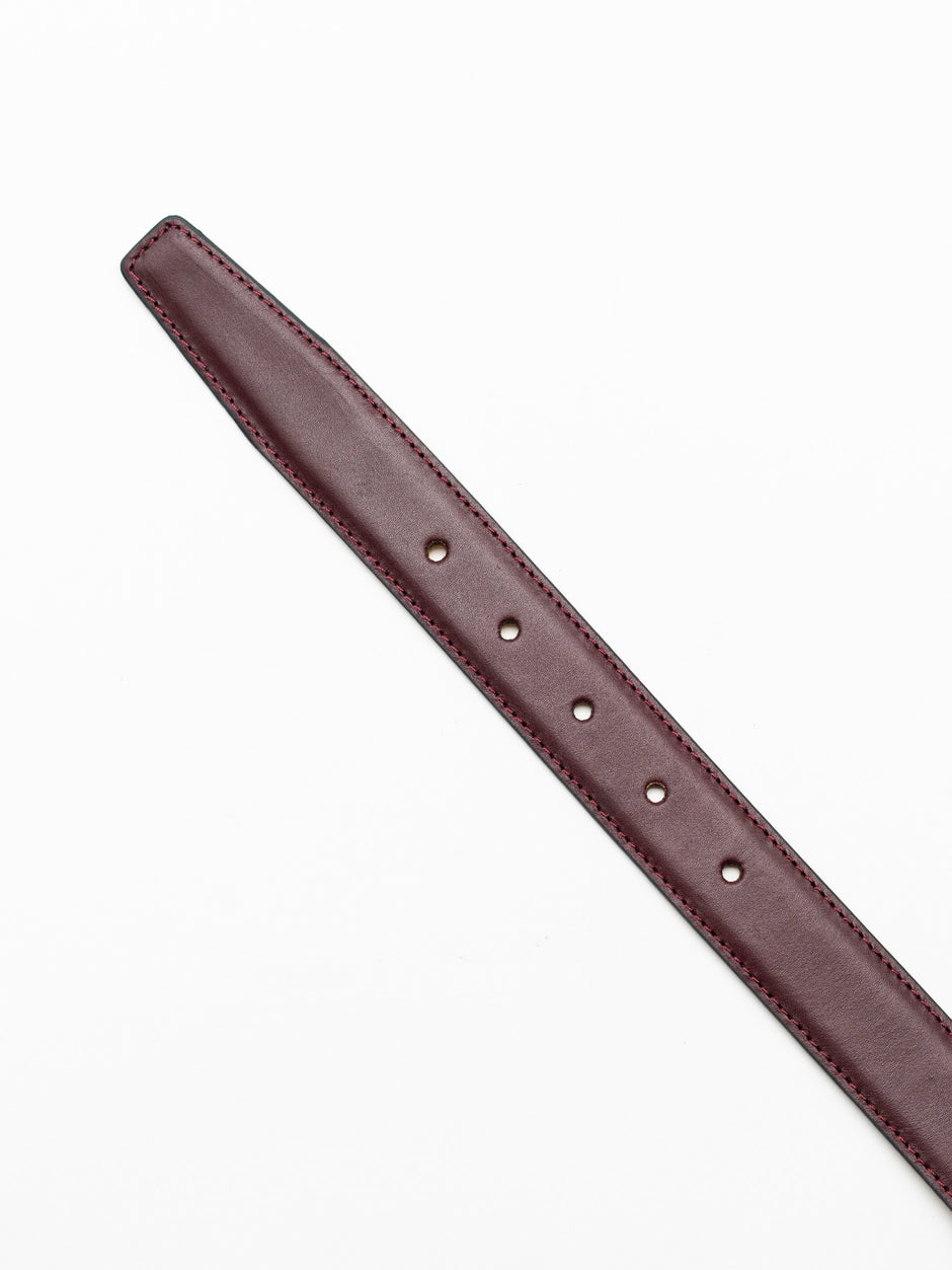 Curea Barbati Bordo Eleganta Din Piele Naturala De Vitel BMan116 (4)