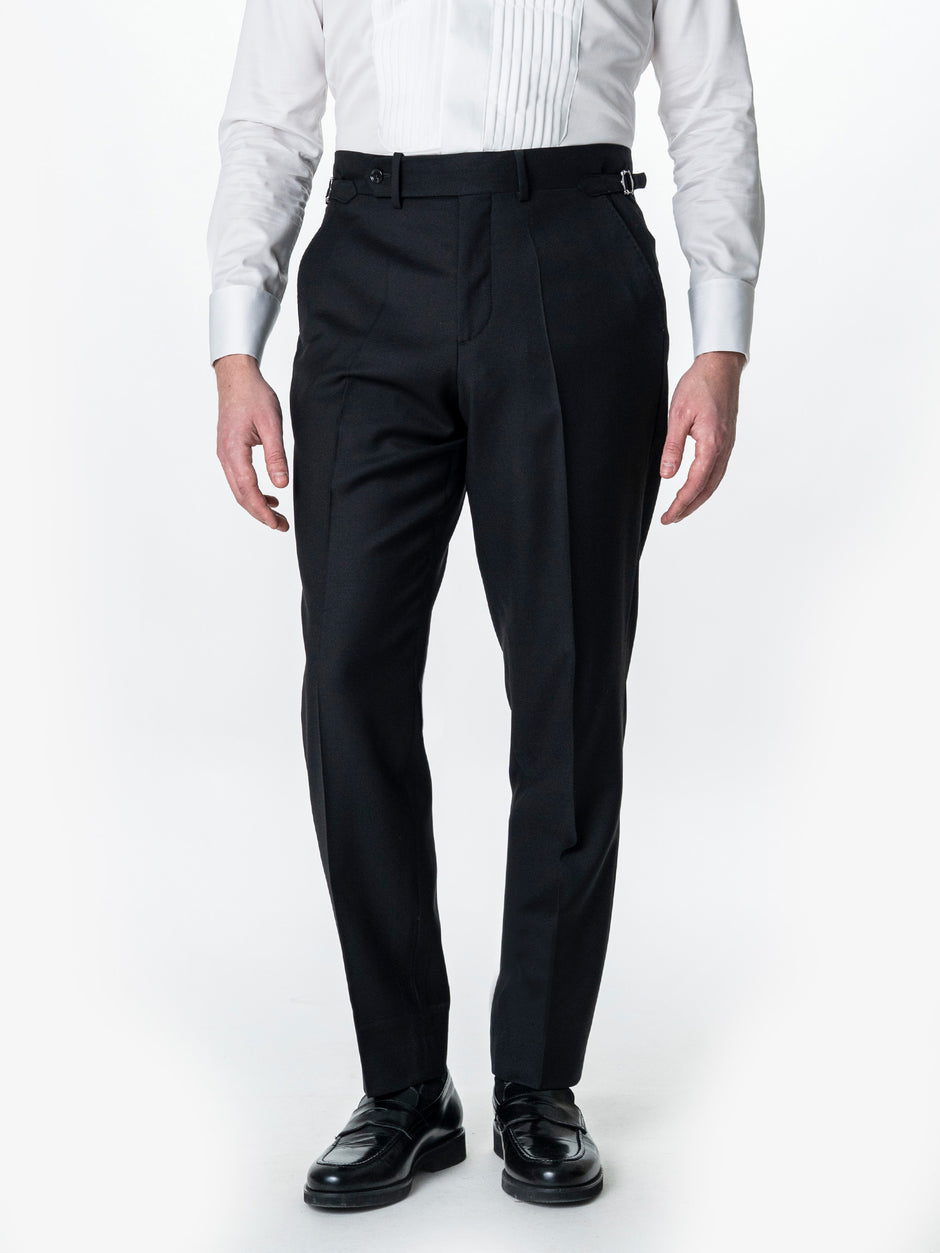 Costum Barbati Ceremonie Smoking Crem Lana Vitale Barberis Super110 BMan341 (11)