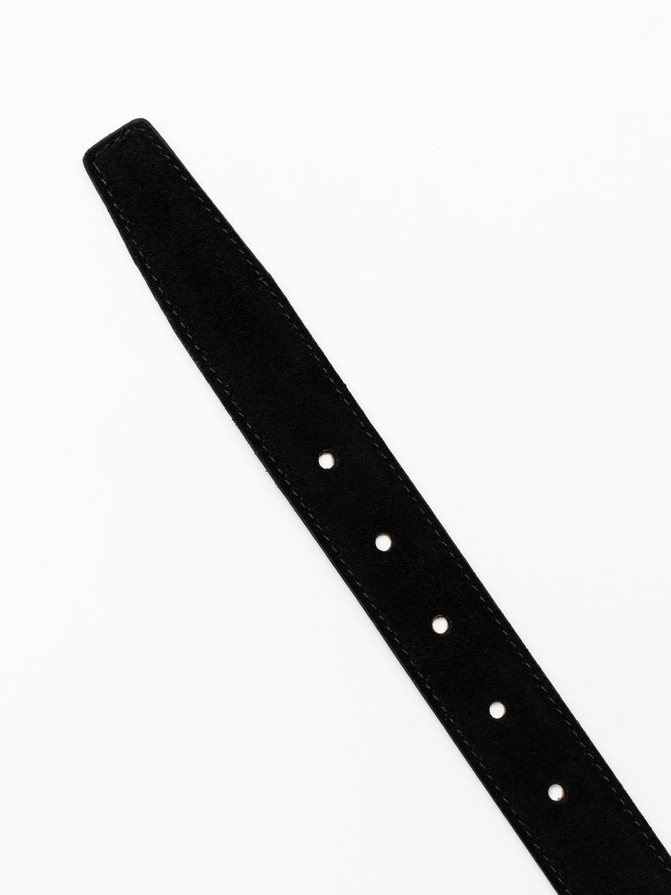 Curea Barbati Neagra Din Piele Intoarsa 3cm BMan115 (3)
