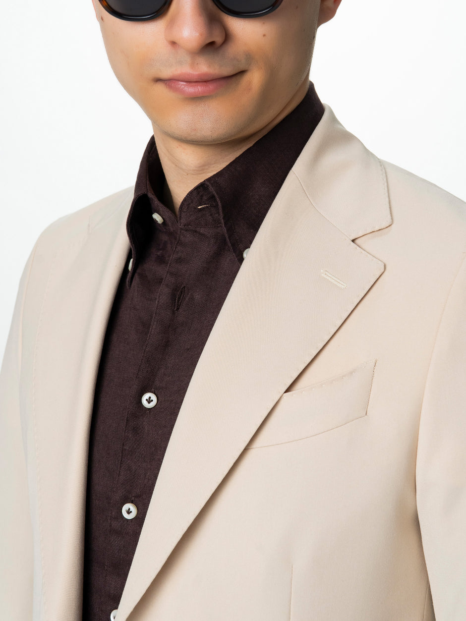 Sacou Barbati Crem Smart Casual Din Lana BMan0074 (3)