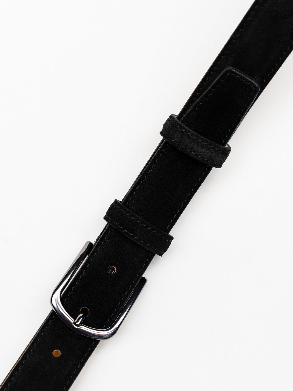 Curea Barbati Neagra Din Piele Intoarsa 3cm BMan115 (4)
