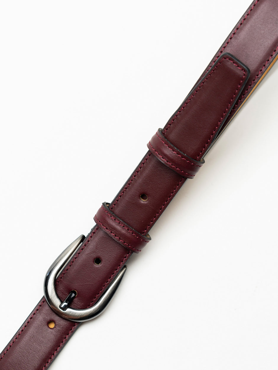 Curea Barbati Bordo Eleganta Din Piele Naturala De Vitel BMan116 (3)