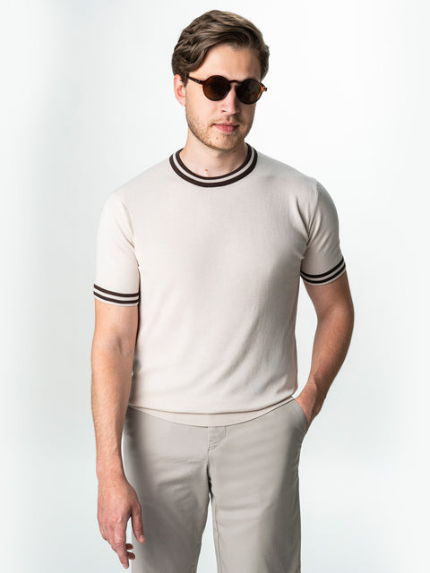 Tricou Premium Barbati Crem 100% Bumbac BMan292