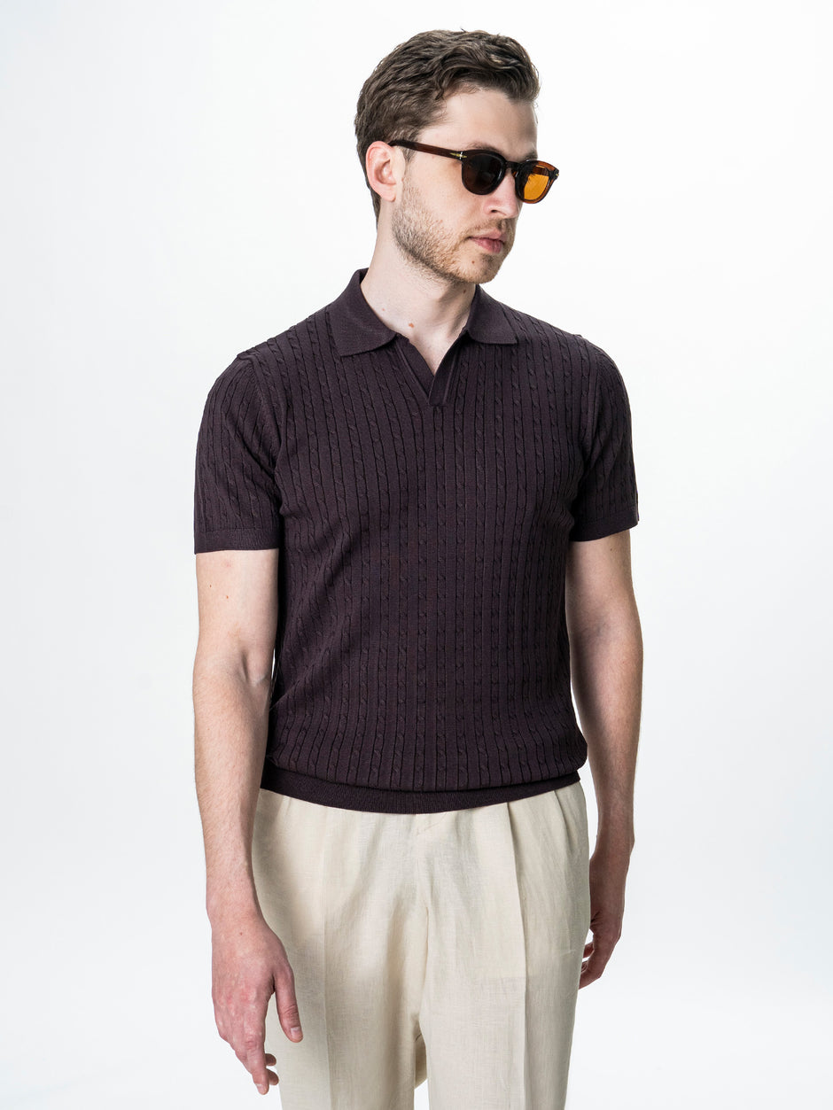 Tricou Polo Maro Cafeniu BMan0106 (4)