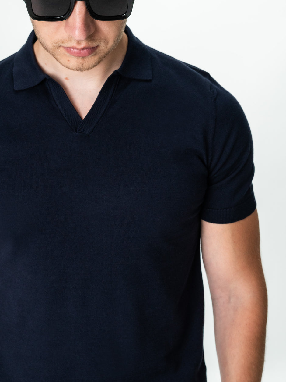 Tricou Barbati Bumbac Bleumarin Modern Polo BMan286 (5)