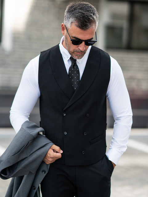 Tinuta Barbati Eleganta Formata Din Piese Diferite De Vara Grey&Black BMan0753 (2)