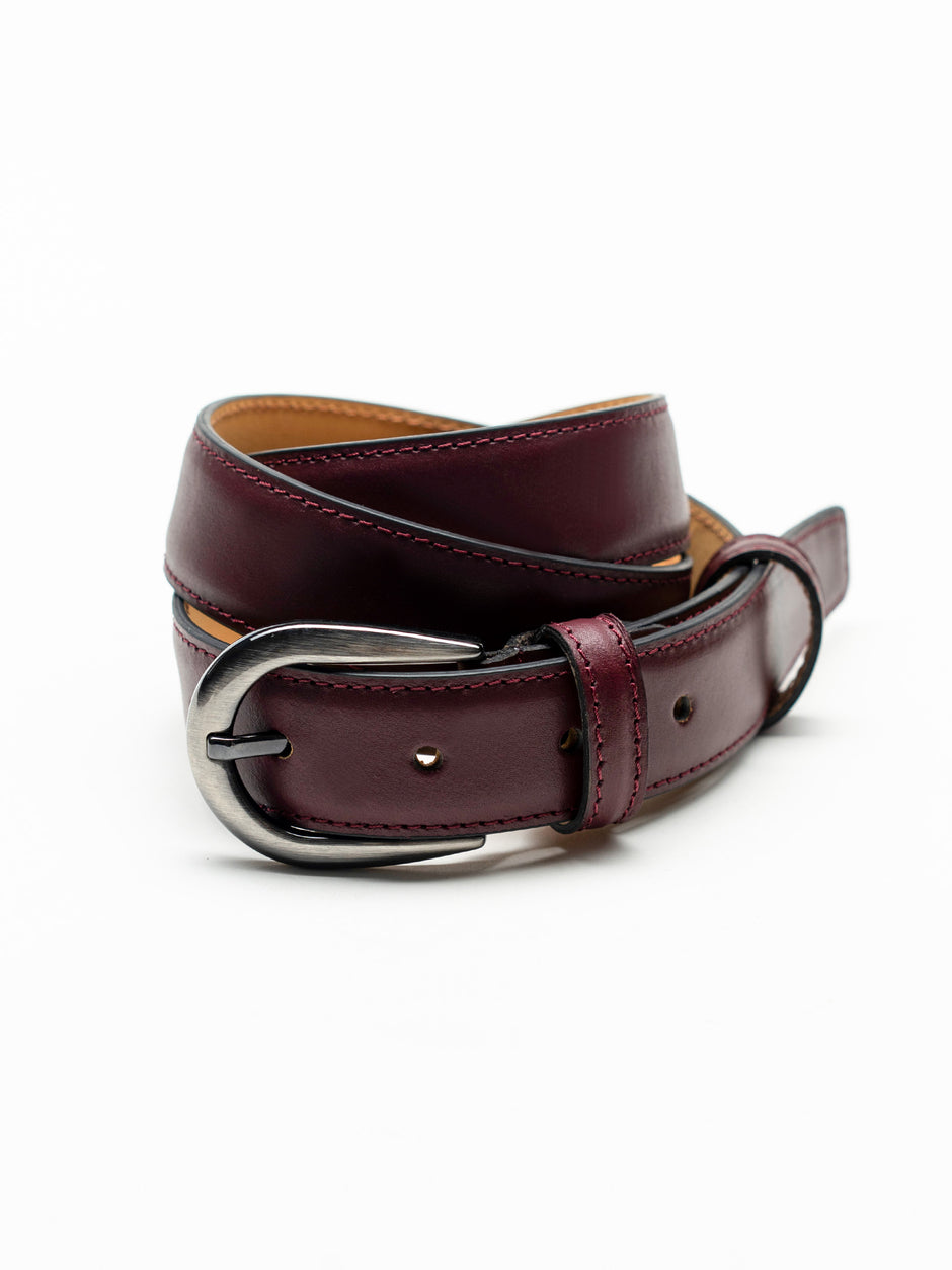 Curea Barbati Bordo Eleganta Din Piele Naturala De Vitel BMan116 (1)