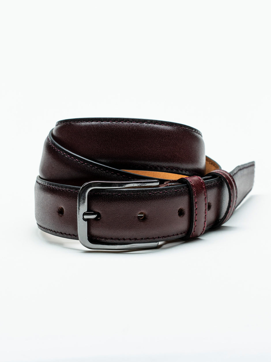 Curea Barbati Bordo Eleganta Din Piele Naturala De Vitel BMan116 (1)