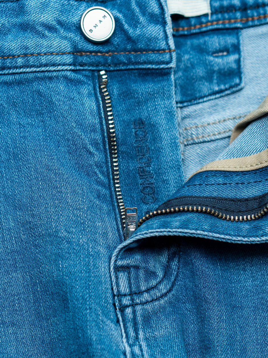 Blugi Barbati Albastru Denim Comfort Fit All Season BMan0005 (10)