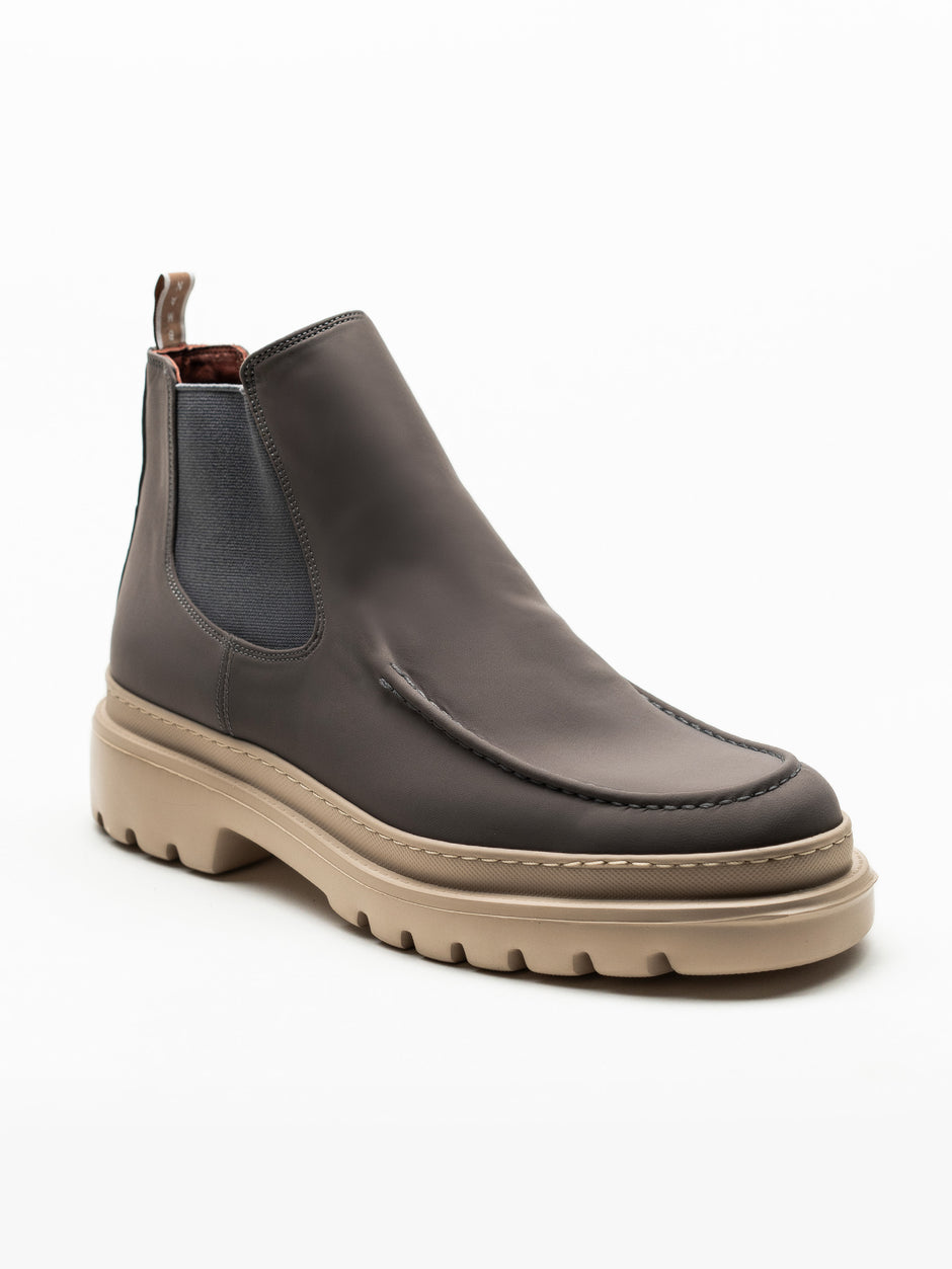 Ghete Barbati Gri Impermeabile Si Interior Din Piele Cu Talpa Din Spuma BMan151 (3)