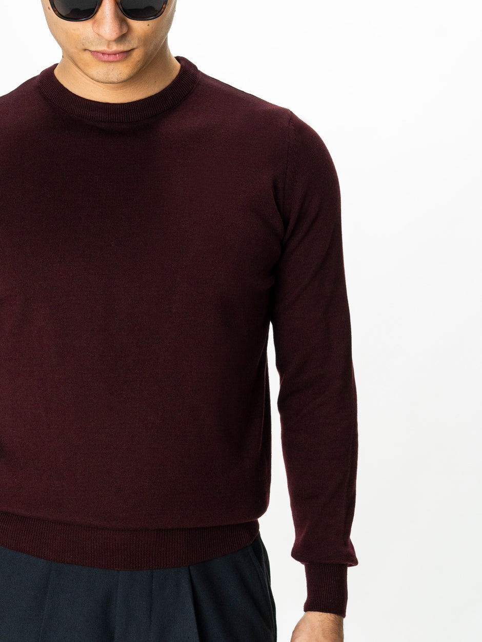 Pulover Bordo Barbati din 100% Bumbac BMan0102 (5)