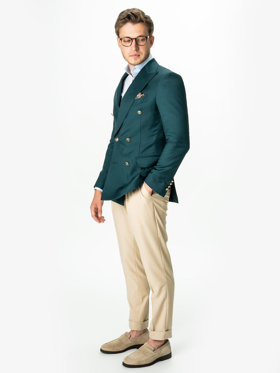 Sacou Doua Randuri Barbati Verde Petrol Lana Vitale Barberis Bman0029 (5)