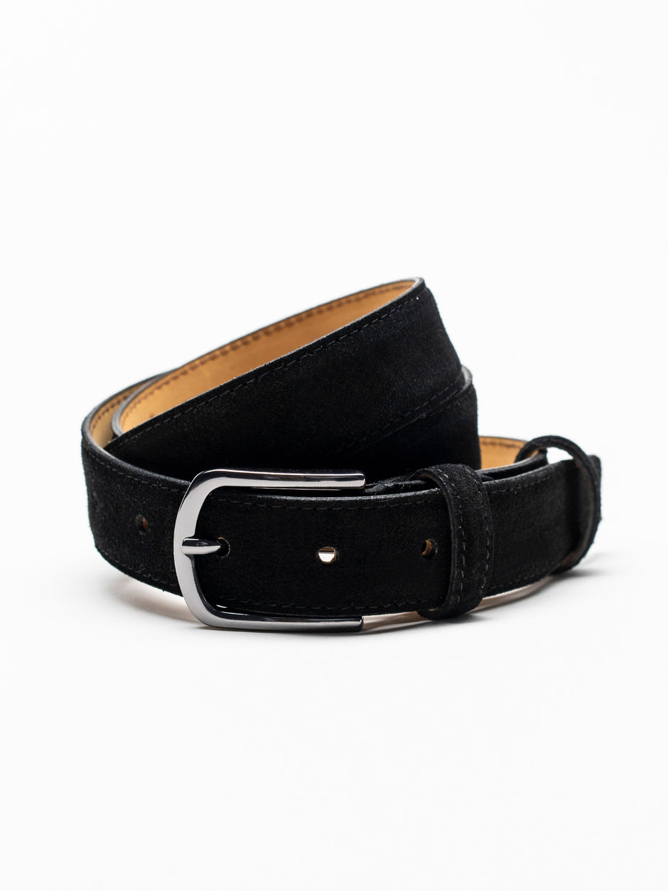 Curea Barbati Neagra Din Piele Intoarsa 3cm BMan115 (1)
