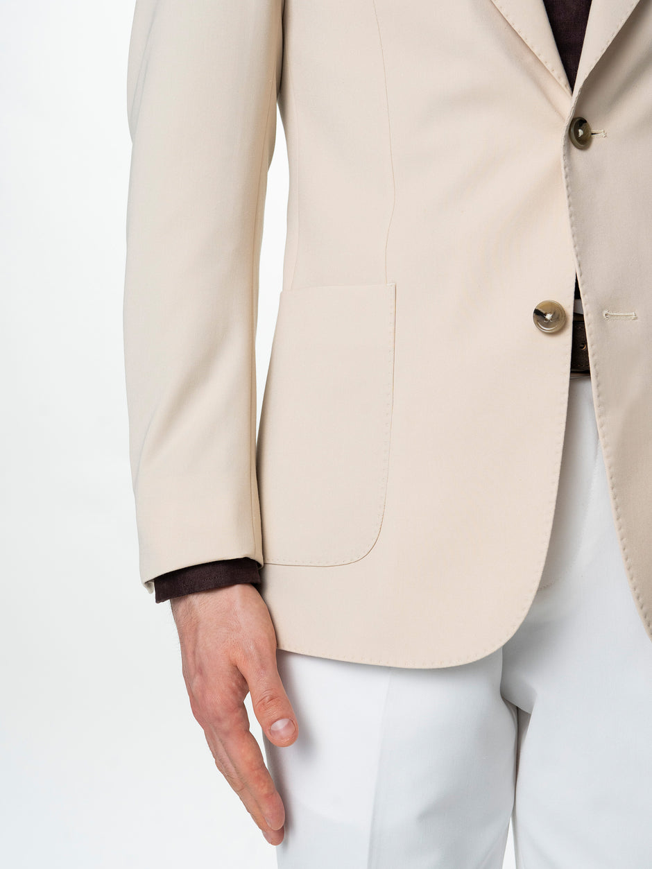 Sacou Barbati Crem Smart Casual Din Lana BMan0074 (5)