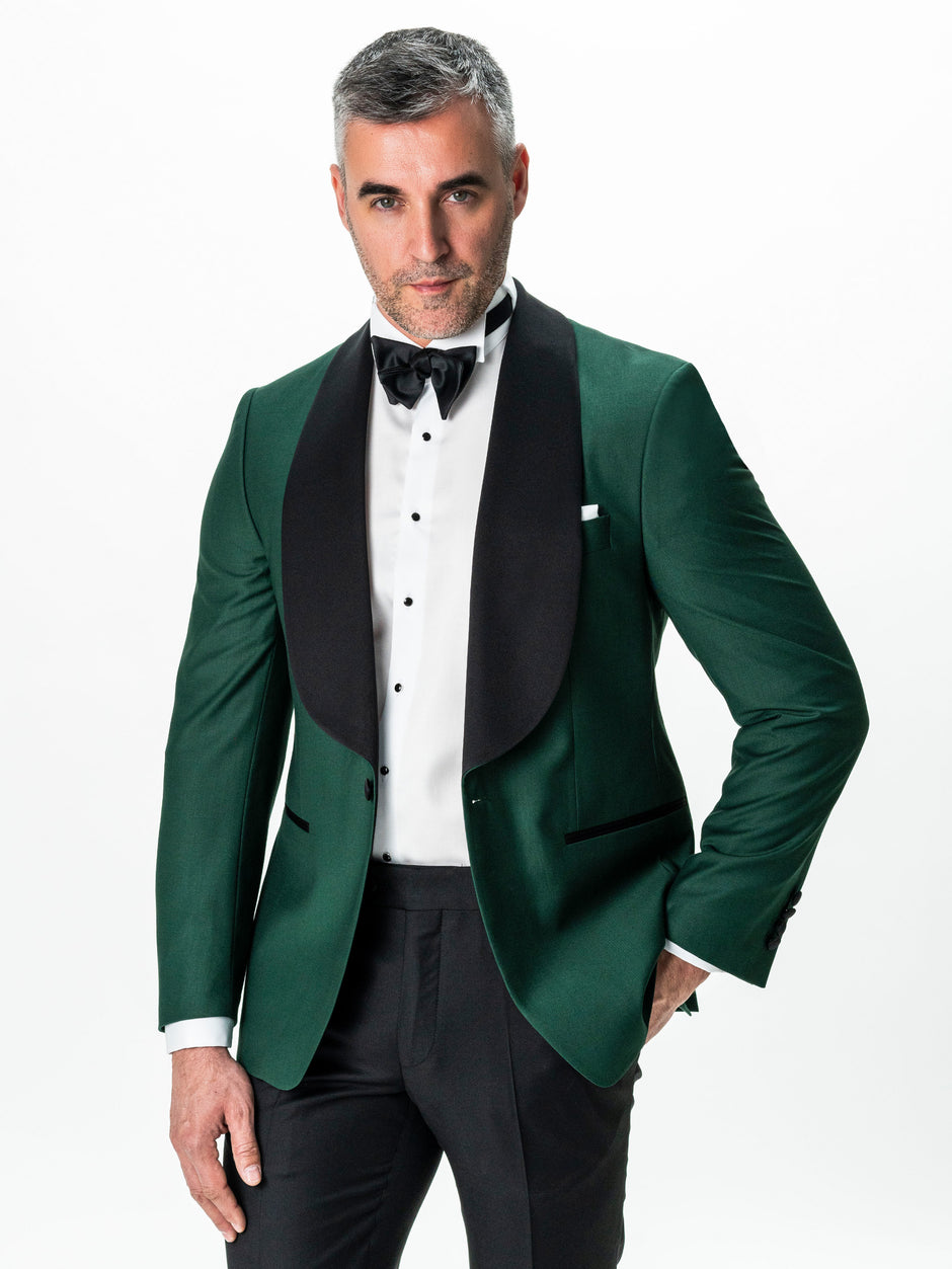 Costum Mire Verde Smarald Tip Smoking Ceremonie Lana Sarto BMan0024 (4)