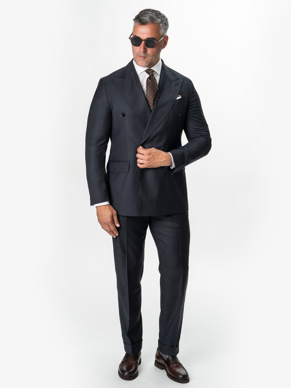 Costum Barbati Gri Inchis 100% Lana Doua Randuri Stofa Vitale Barberis Bman0005 (11)