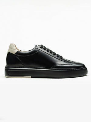 Pantofi Casual Barbati Sneakers Negri 100% Piele Naturala BMan0397