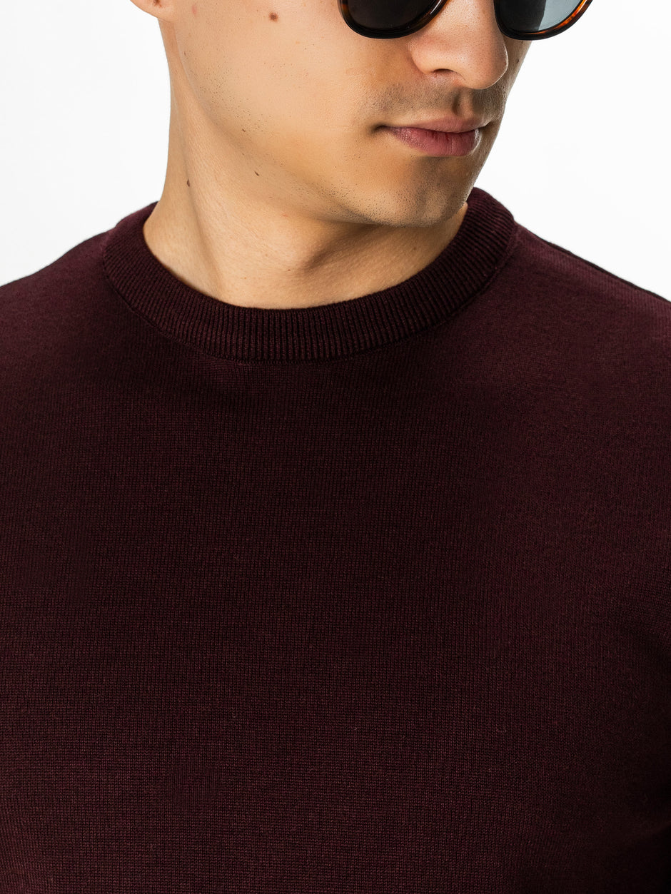 Pulover Bordo Barbati din 100% Bumbac BMan0102 (4)