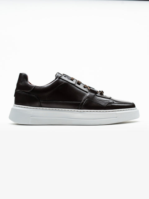 Pantofi Casual Barbati Sneakers Maro Inchis Din 100% Piele Naturala BMan0353