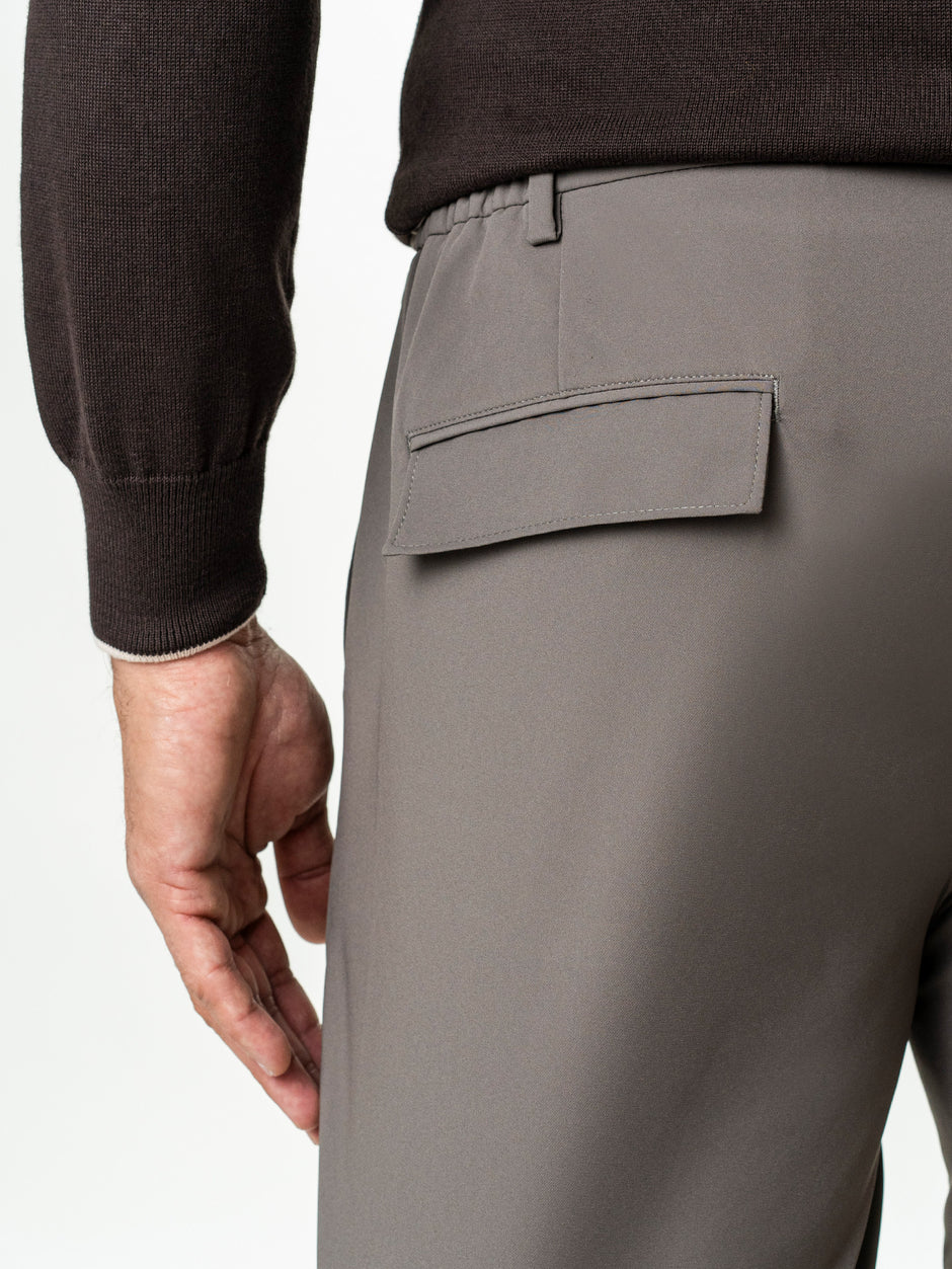 Pantaloni Flexo Cu Snur Barbati Grej Din Spandex Milano BMan0100 (7)