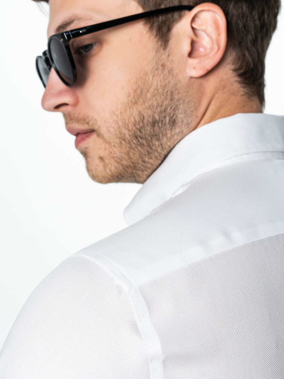 Camasa Barbati Alba 100% Bumbac No Iron Royal Oxford BMan0058 (6)